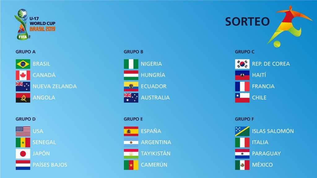Ecuador ya conoce sus rivales para el Mundial Sub 17